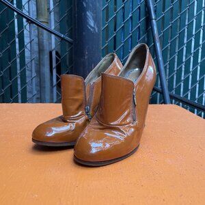 Dries Van Noten Burnt Orange Pumps with zipper